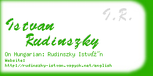 istvan rudinszky business card